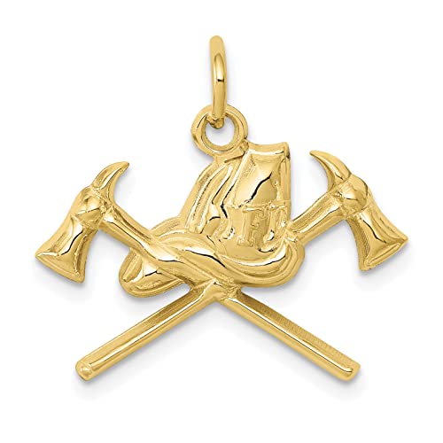 10K Yellow Gold Fire Department Charm J99450