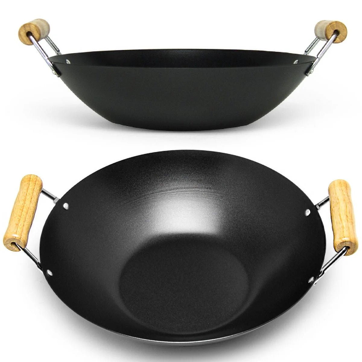 Carbon Steel Non Stick Wok Pan 15 inch C934776