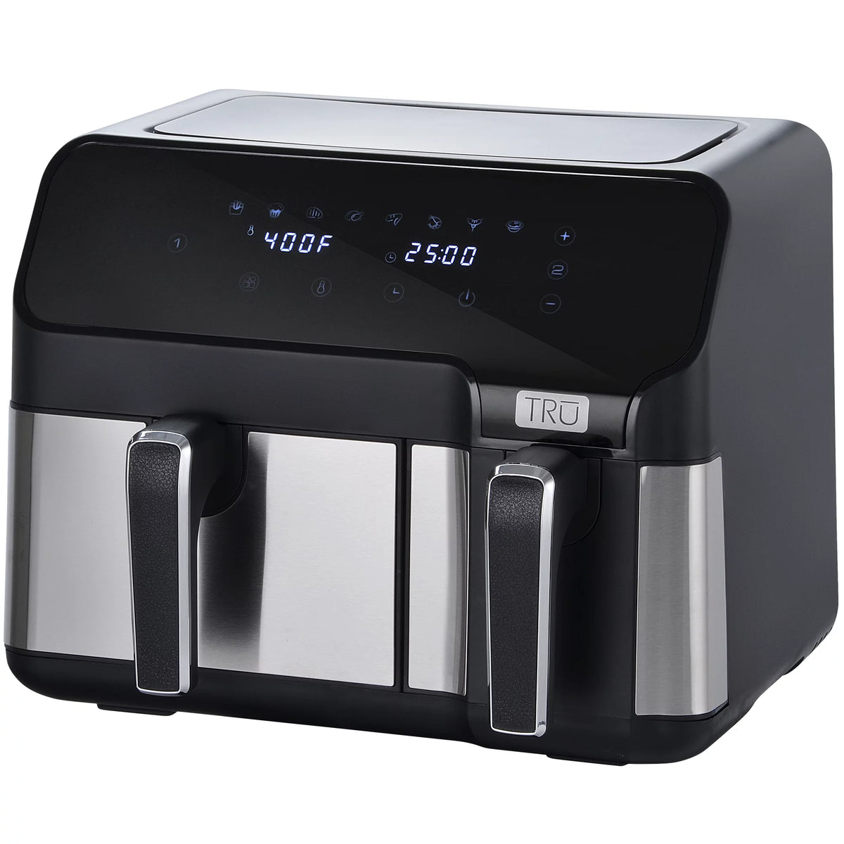9 Quart Dual Basket Digital Air Fryer Black and Stainless K2630