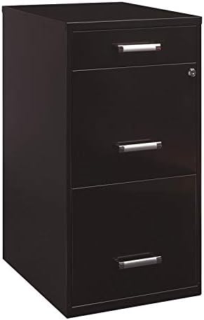 Black 3 Metal Organizer Pencil Drawer Vertical File Cabinet A9995