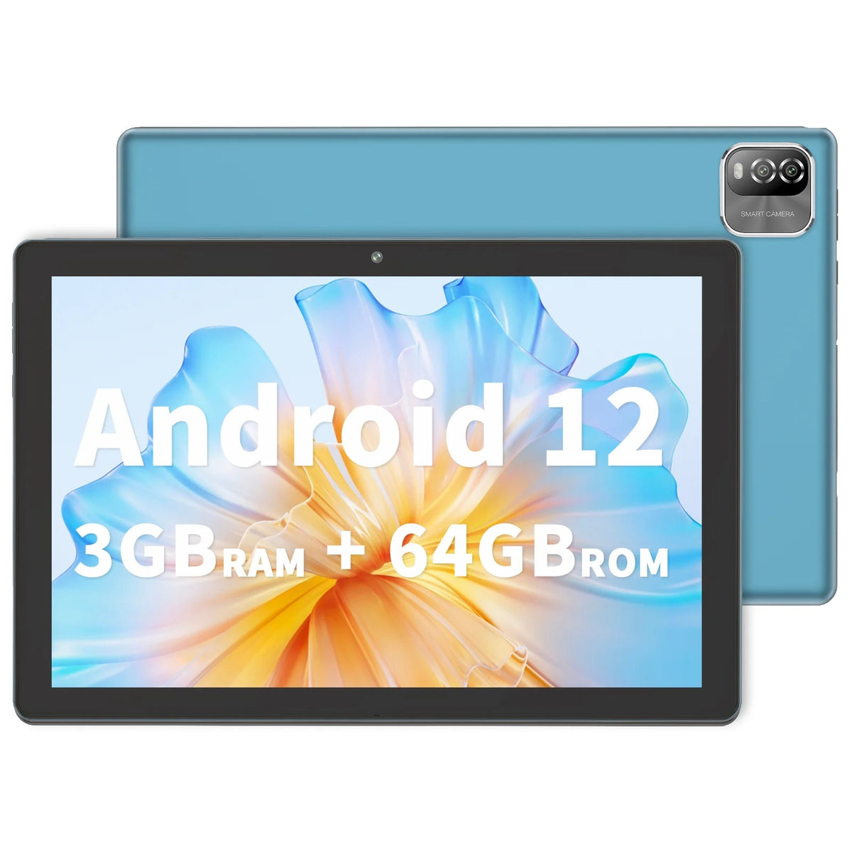 Android 12 Tablet 10 inch, 3GB RAM 64GB Storage, Blue C250227