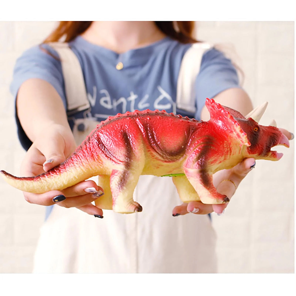 Simulation Soft Rubber Dinosaur Toy Animal Sounding Velociraptor Model A61073
