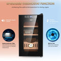 25L 200 Counts Electric Cigar Humidor Cabinet with Heating & Cooling Control N9465