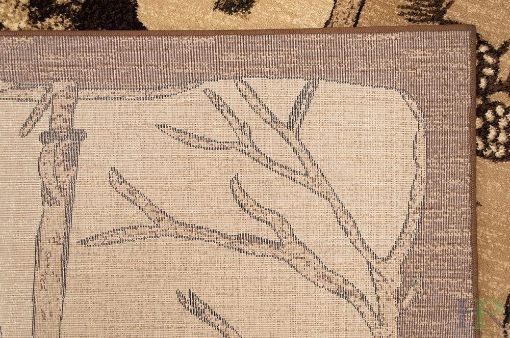 Rustic Cabin Moose and Lodge Theme Rug Brown Carpet H719567