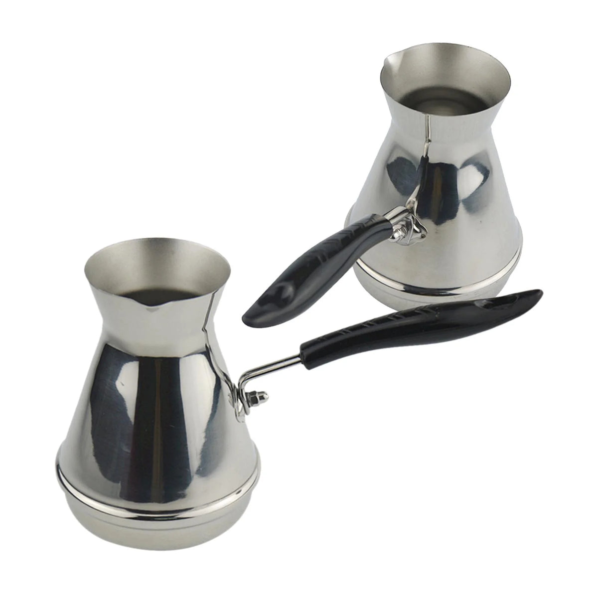 2 Pcs Stainless Steel Turkish Coffee Pot 17oz E836