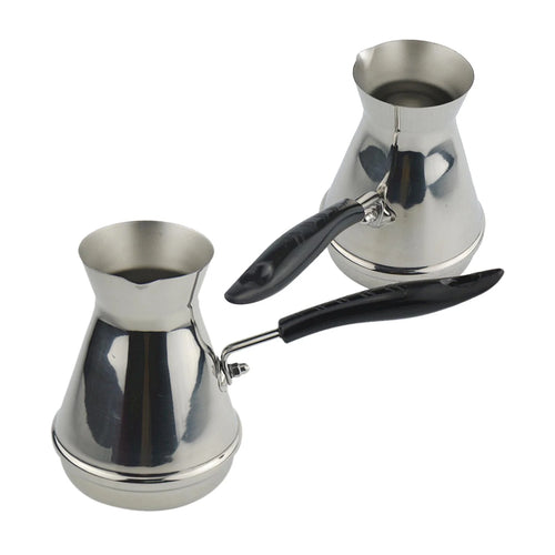 2 Pcs Stainless Steel Turkish Coffee Pot 17oz E836