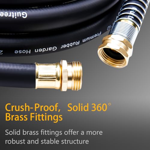 50FT 3/4 Heavy Duty Rubber Garden Hose 200psi Hot/Cold Water G6918