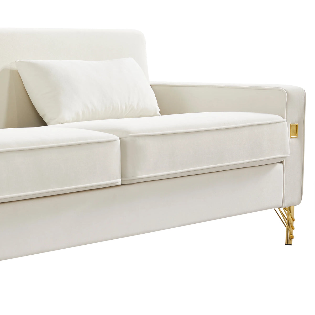 Velvet Sofa with Gold Legs J1286