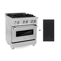 30 Gas Burner Electric Oven with Griddle and Brass Burners in Stainless Steel X908