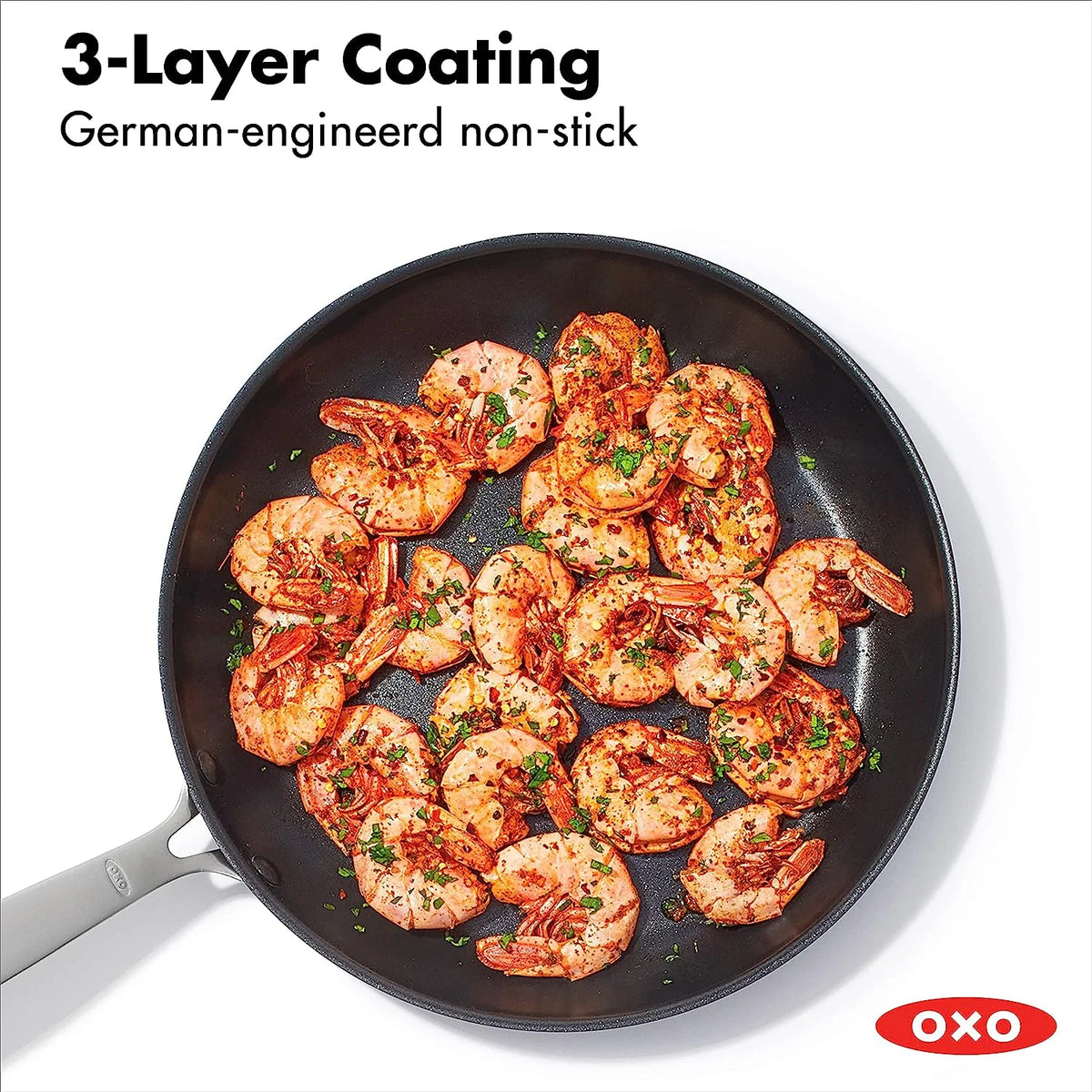 10 Piece Nonstick Cookware Set Stainless Steel Handle Black L7187