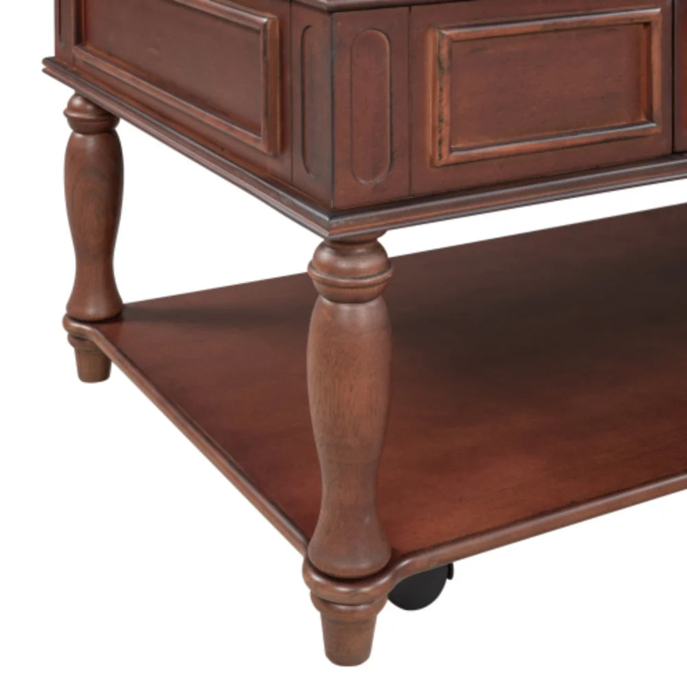 Cocktail Table with Caster Wheels Espresso U25060