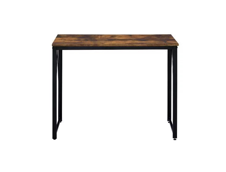 Weathered Oak Black Writing Desk V6954