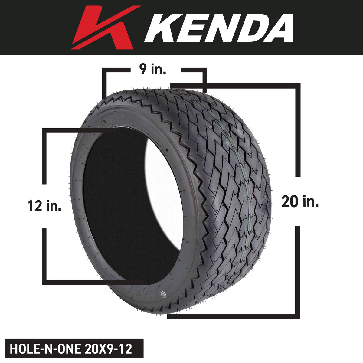 20x9-12 6 Ply Tubeless Golf Cart Turf Tires 2 Pack B2757