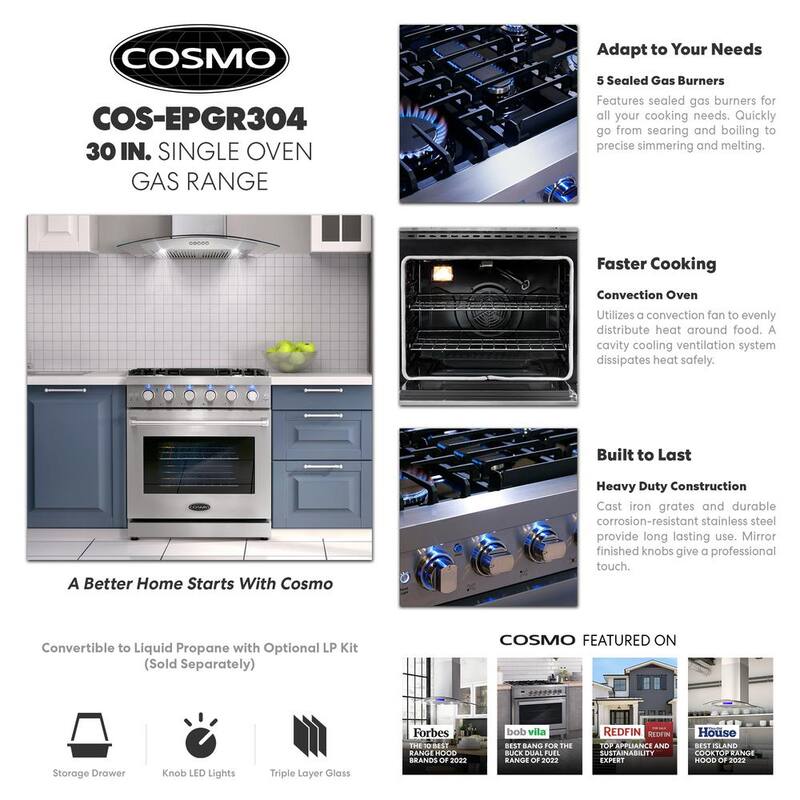 4.55 cu. ft. Gas Range with Convection Oven in Stainless Steel K662133