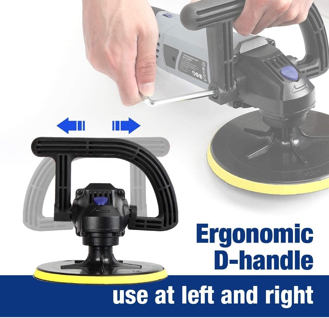 7-inch Buffer Polisher with 4 Pads, 6 Variable Speed L12825