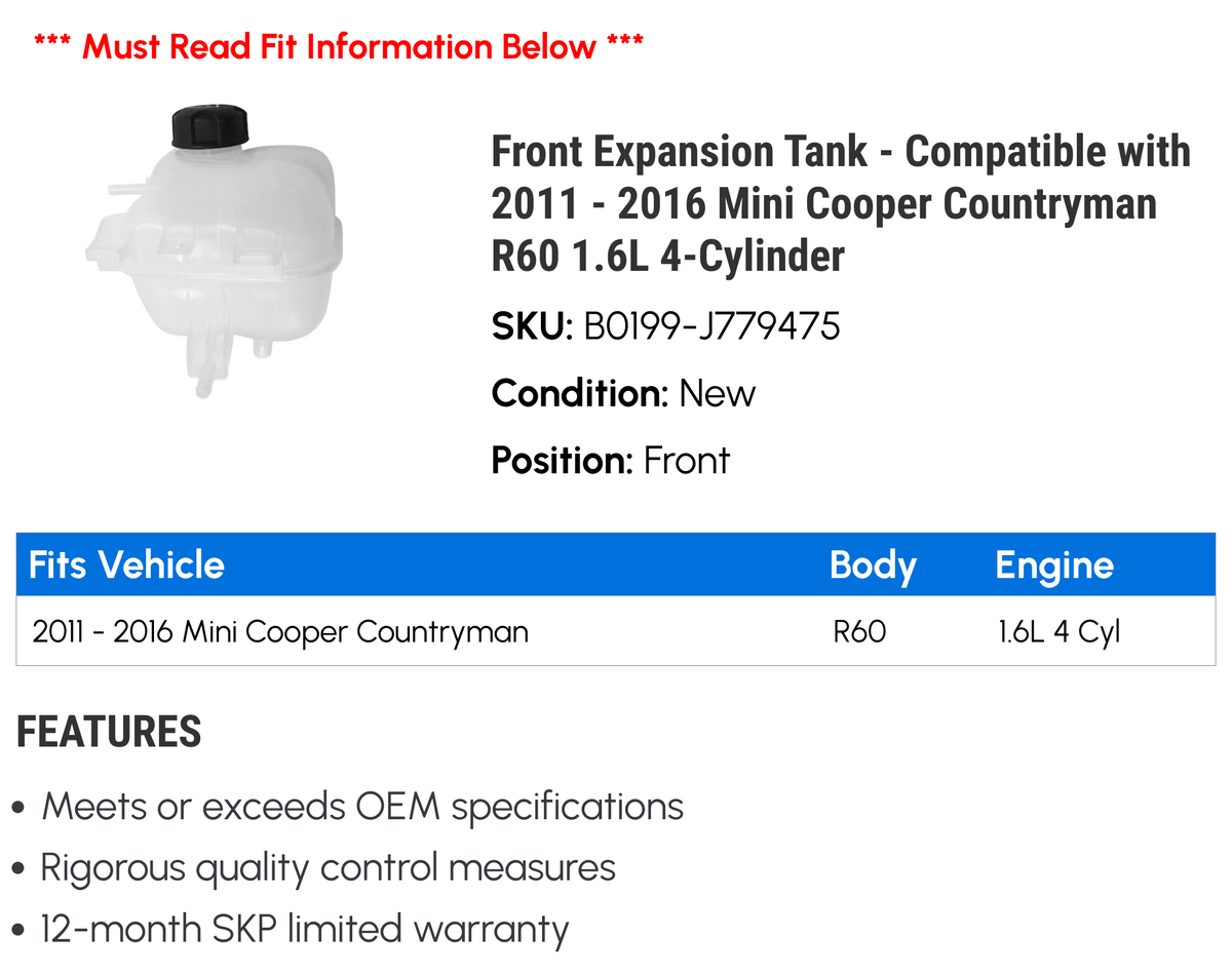 Front Expansion Tank Z964630