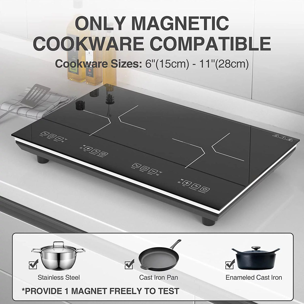 Portable Induction Cooktop 1800W Single Burner G764755