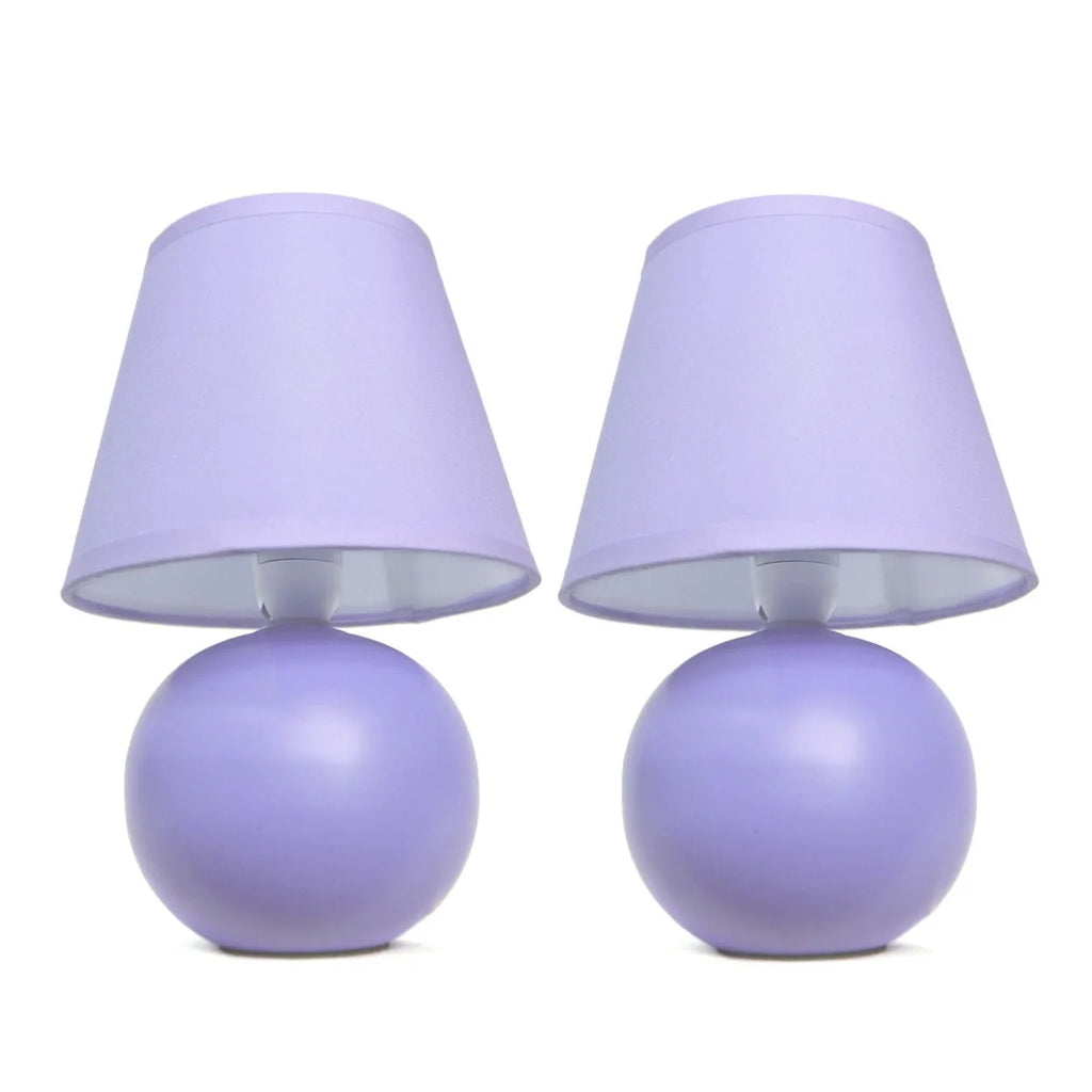 Mini Ceramic Globe Table Lamp 2 Pack I260884