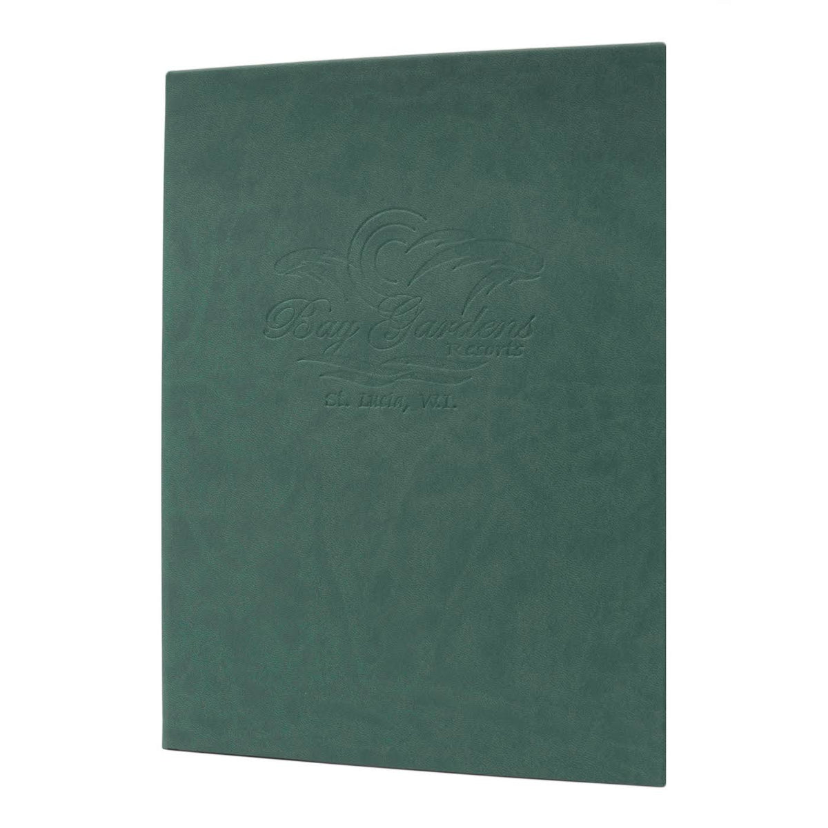 Deep Green Plush Casebound Menu, 8 x 11 F341