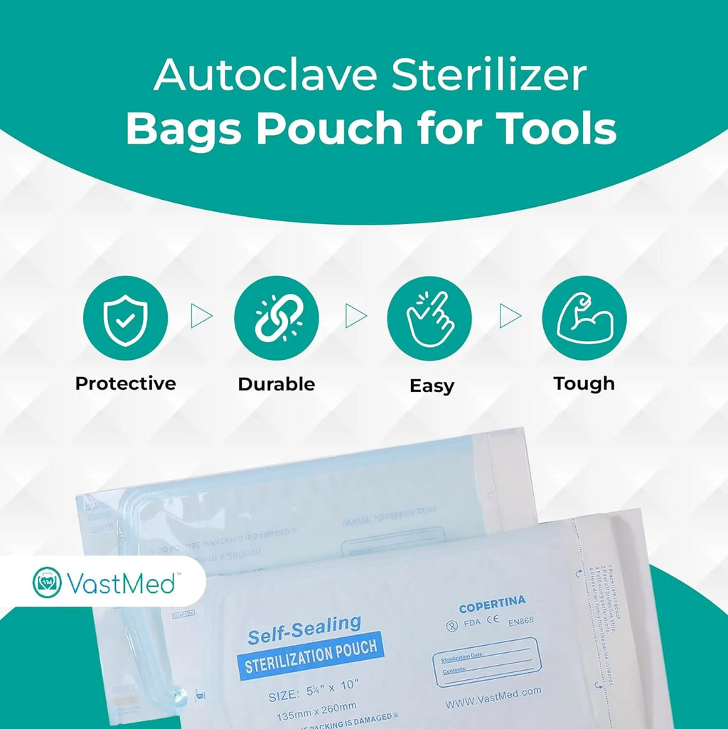 Self Seal Sterilization Pouches with Dual Indicators D15730