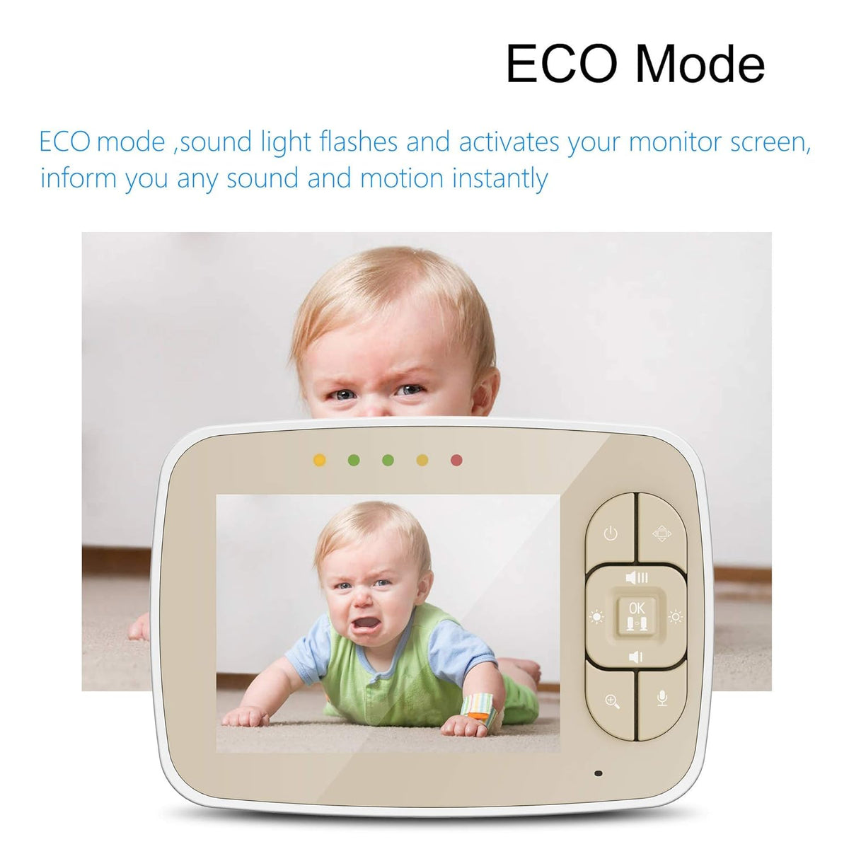 Baby Monitor with Camera and Video, Two-Way Audio, Infrared Night Vision, 3.5 inch, Pack of 2 T983139