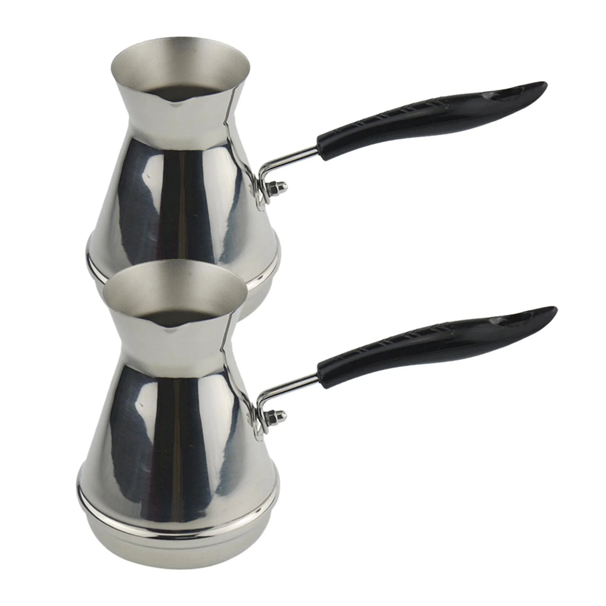 2 Pcs Stainless Steel Turkish Coffee Pot 17oz E836
