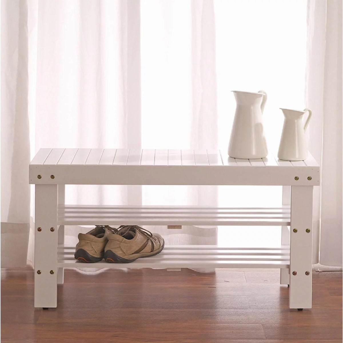 Solid Wood Storage Shoe Bench B609125