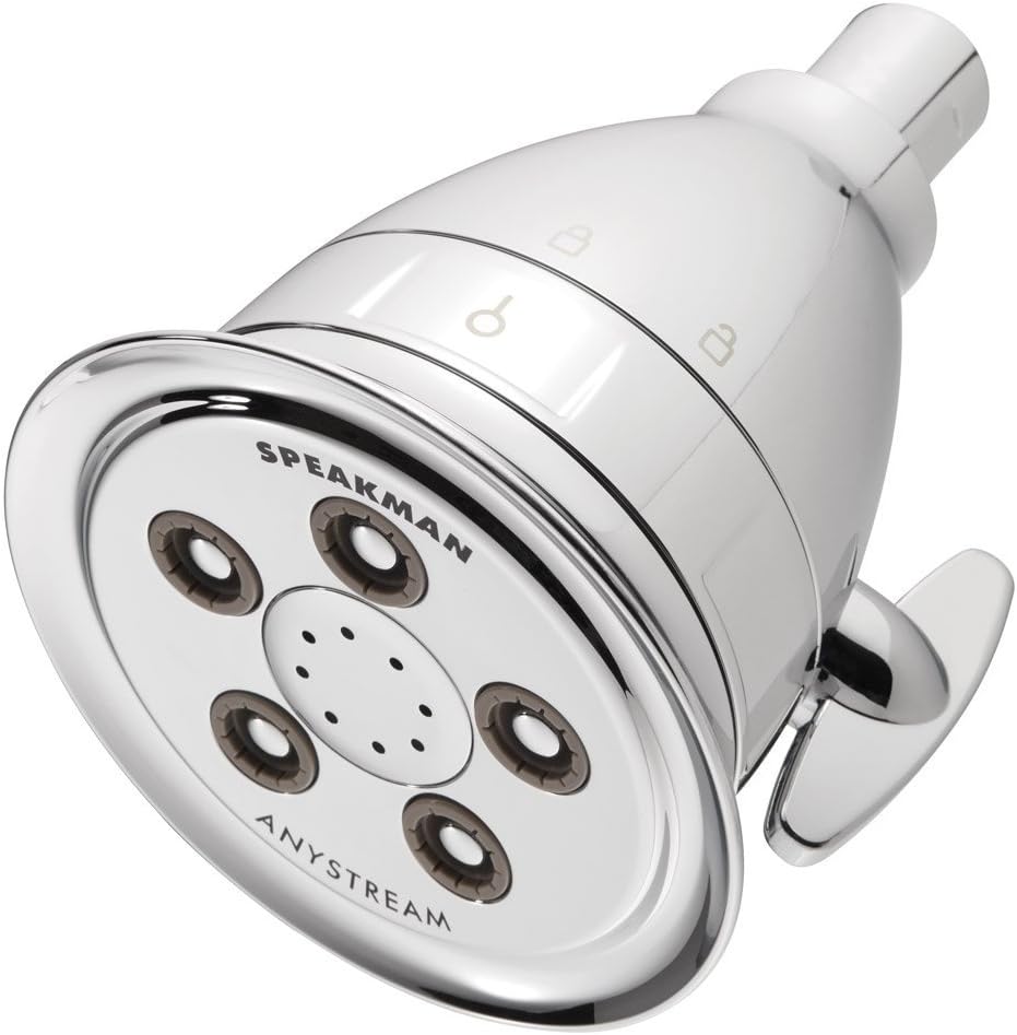 Brushed Nickel High Pressure Adjustable Showerhead with Filter, Pack of 2 A1853