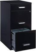 Black 3 Metal Organizer Pencil Drawer Vertical File Cabinet A9995