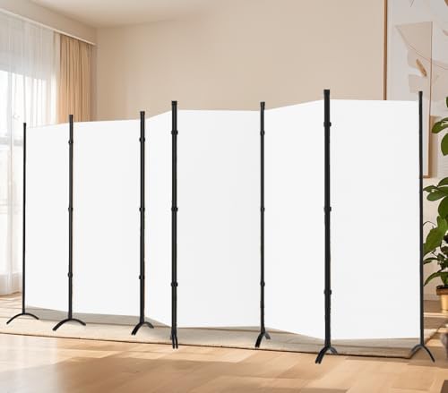 Black 6 Panel 6 ft Folding Room Divider U927995