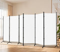 Black 6 Panel 6 ft Folding Room Divider U927995