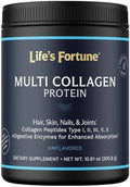 Hydrolyzed Multi Collagen Peptides Protein Powder with Digestive Enzyme Unflavored J280