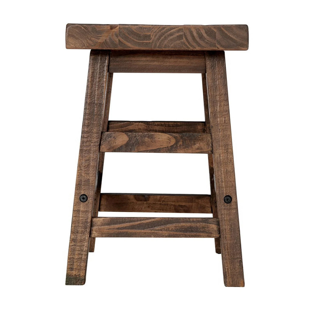 Brown Reclaimed Wood Barstool Set of 3 V398