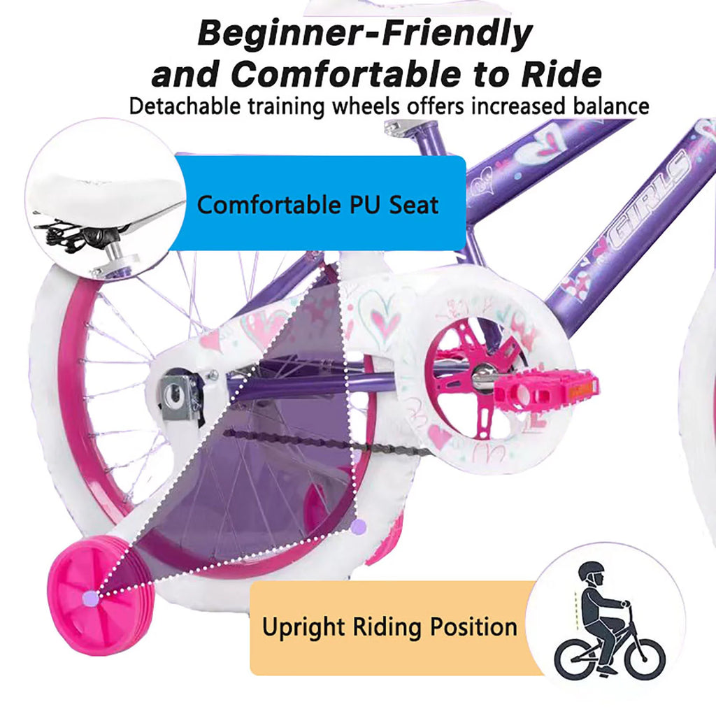 18 in. Kids Bike with Training Wheels E22364
