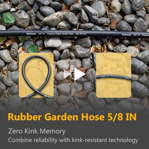 50FT 3/4 Heavy Duty Rubber Garden Hose 200psi Hot/Cold Water G6918