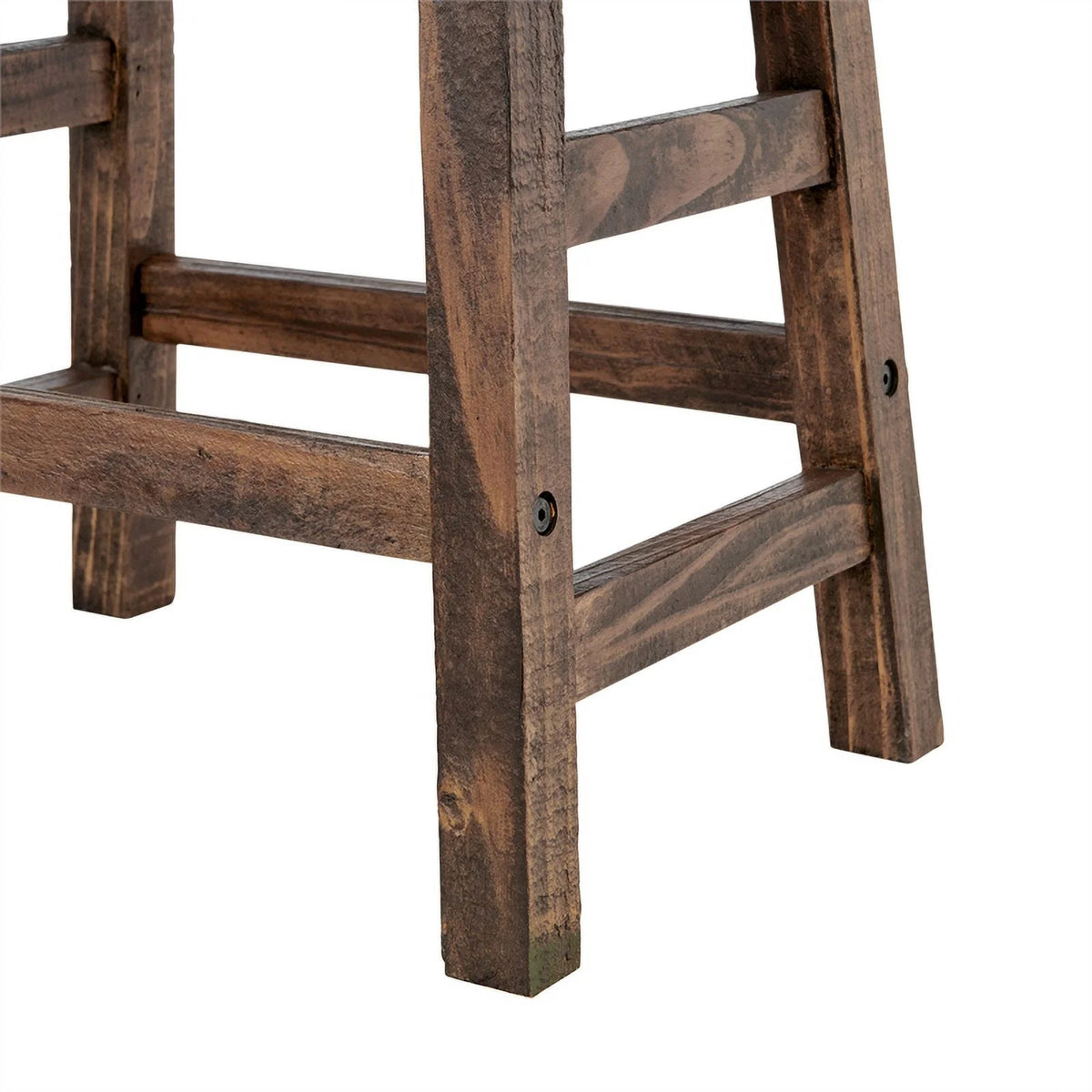 Brown Reclaimed Wood Barstool Set of 3 V398