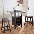 3 Piece Counter Height Drop Leaf Solid Oak Dining Set B614