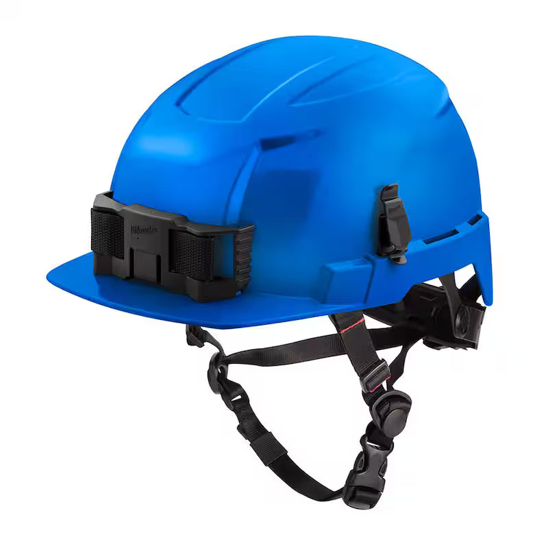 Blue Type 2 Class E Front Brim Non-Vented Safety Helmet 2-Pack P958