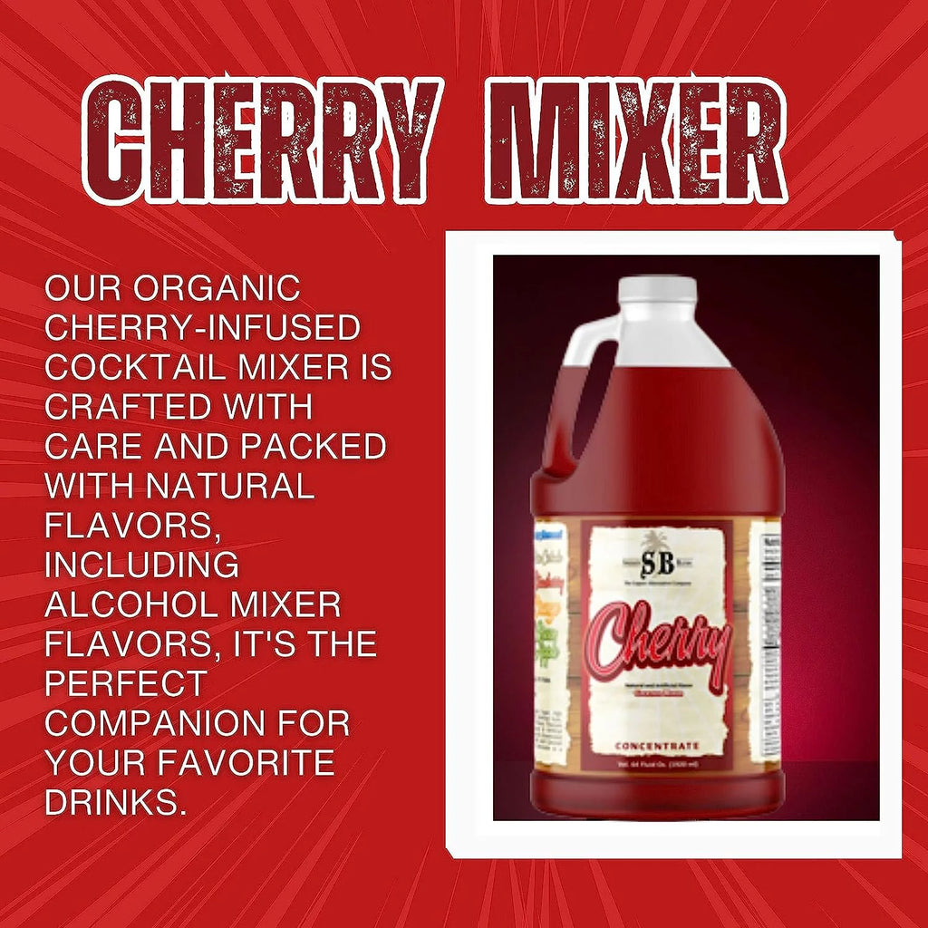 Cherry Flavored Syrup Cocktail Mixer Concentrate 1/2 Gallon X2809